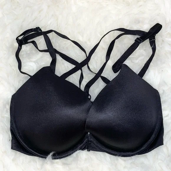 Victoria's Secret Strappy Bra Cage Victorias Secret Black Strappy Cage Back Very Sexy Push-up Bra 32DD Victoria's Secret Strappy Bra Cage Victorias Secret Black Strappy Cage Back Very Sexy Push-up Bra 32DD